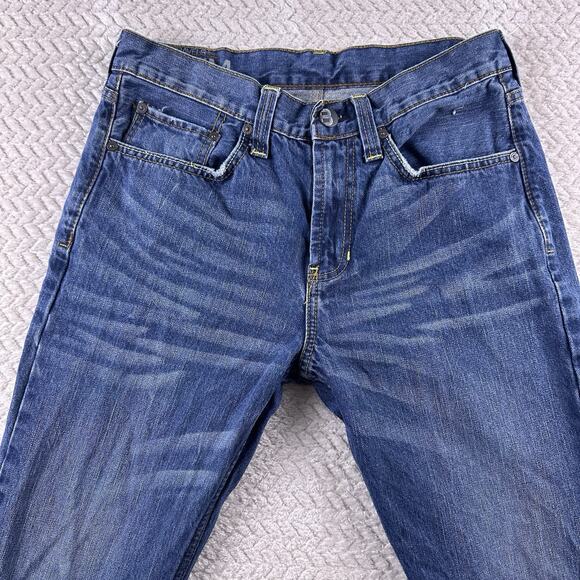 Bullhead Gravels Mens Jeans Blue Tag Size 31x30 Straight Denim Slight distressed - Picture 2 of 14